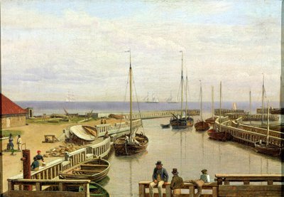 El puerto de Dragor, 1826 de Christoffer Wilhelm Eckersberg